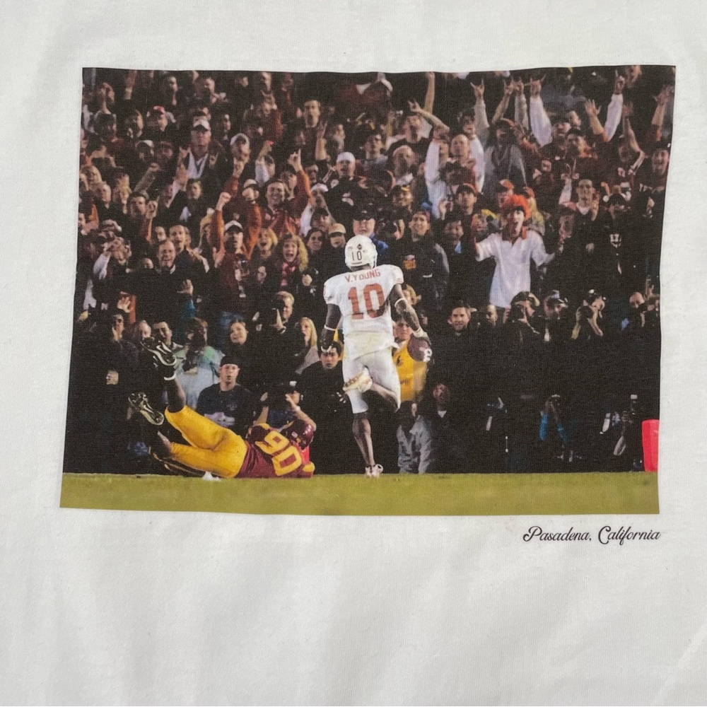 2005 National Championship Vince Young Rose Bowl Shirt  - LG